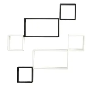 15" Modern Wall Art Décor Floating Shelves (Set of 6)"