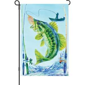 12 in. Fishing Garden Flag - Bass Fish