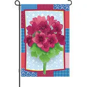 12 in. Flower Garden Flag - Country Geraniums