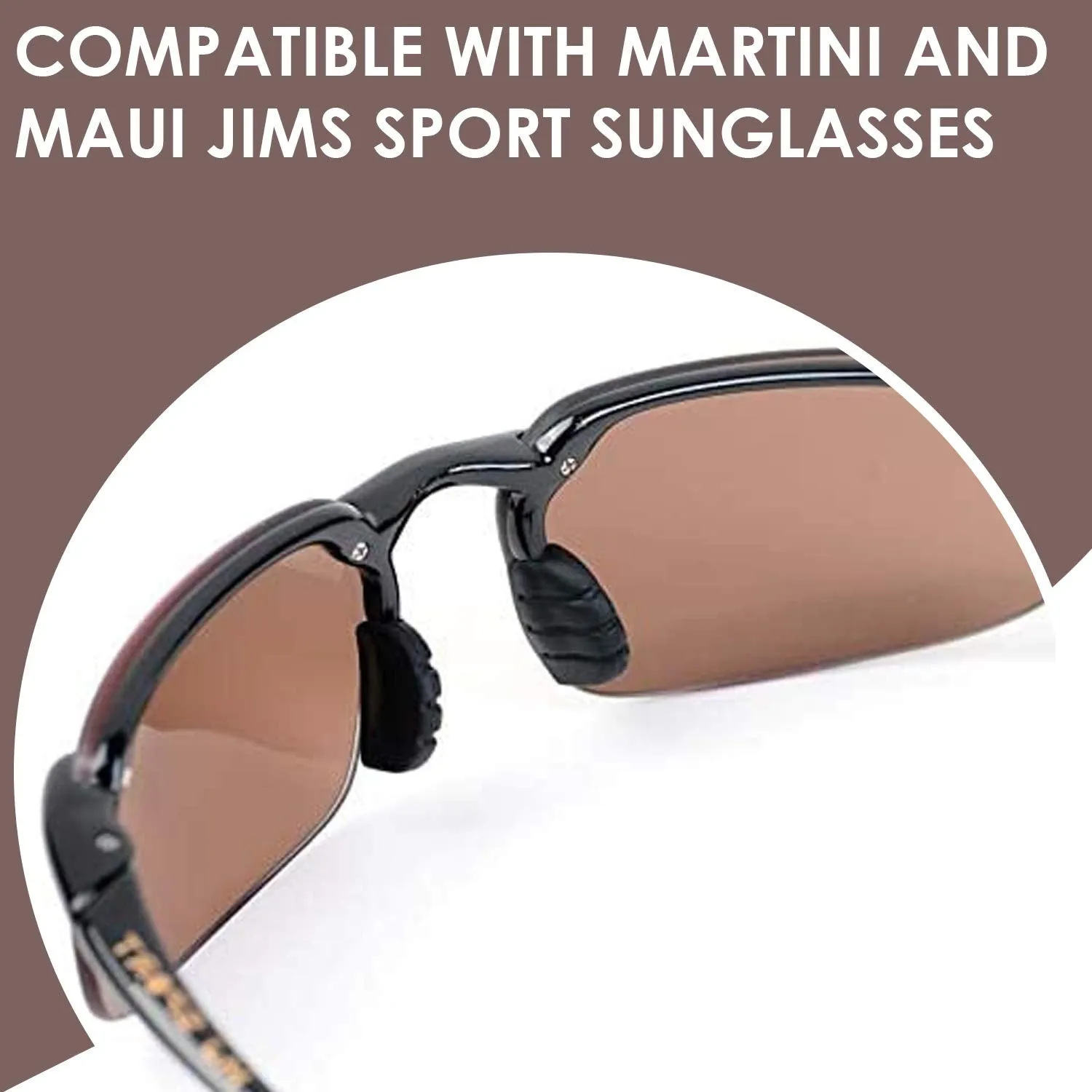 2 Pairs Replacement Nose Pads Compatible with Martini and Maui Jim Sport