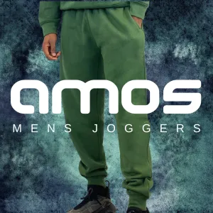 AMOS Mens Fleece Joggers Drawstring Sweat Slim Cuffed Tracksuit Bottoms S - XXXL