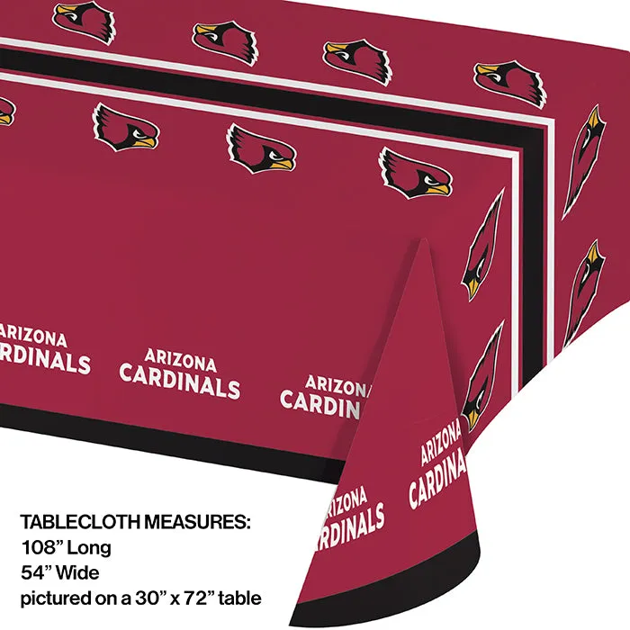 Arizona Cardinals Plastic Table Cover, 54" X 102"