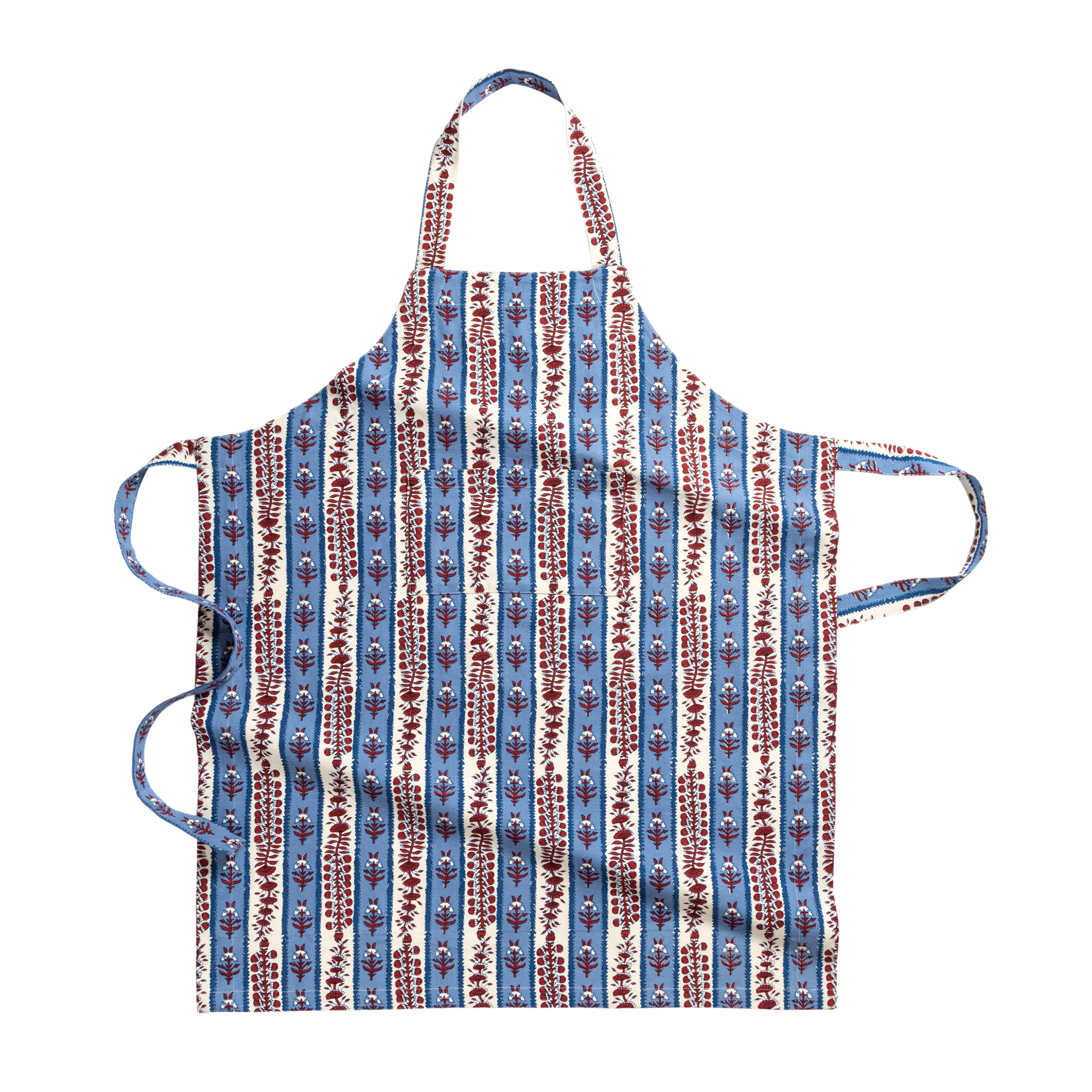 Avignon Apron Red & Blue