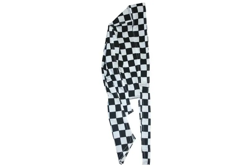 Black and White Checked Zandana