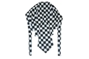 Black and White Checked Zandana