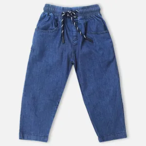 Blue Elasticated Waist Pant