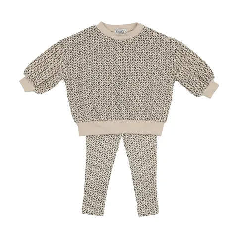 Blue Leaf Baby Sweater   Pants Set