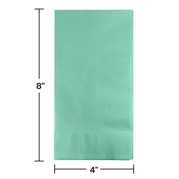 Bulk Pack of 100 Fresh Mint Dinner Napkins 2Ply 1/8Fld