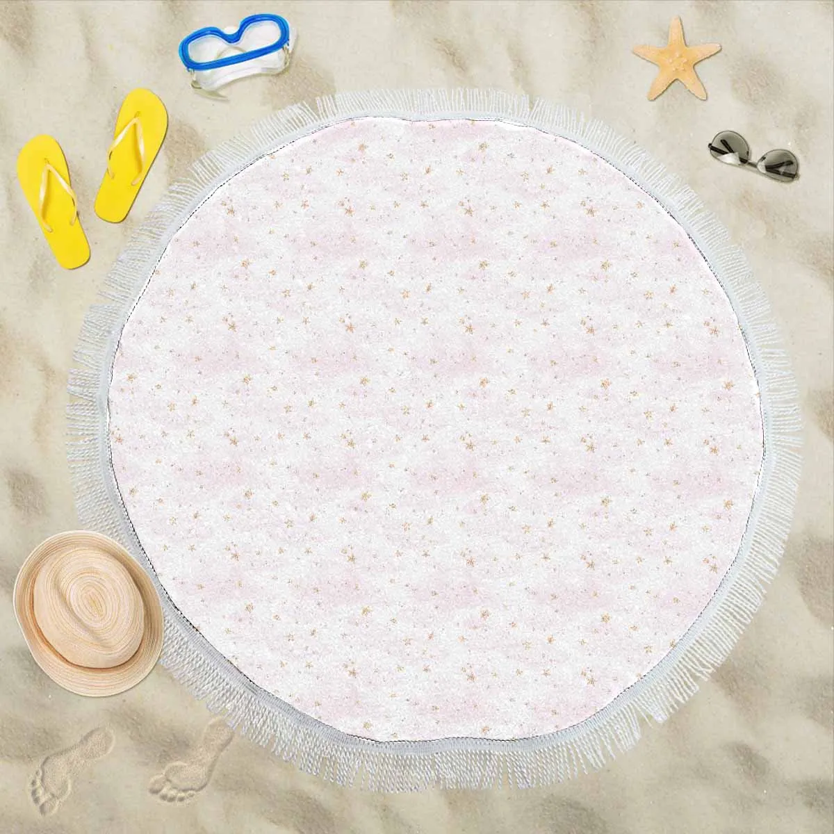 Cloud Stars  Circular Beach Shawl 59"