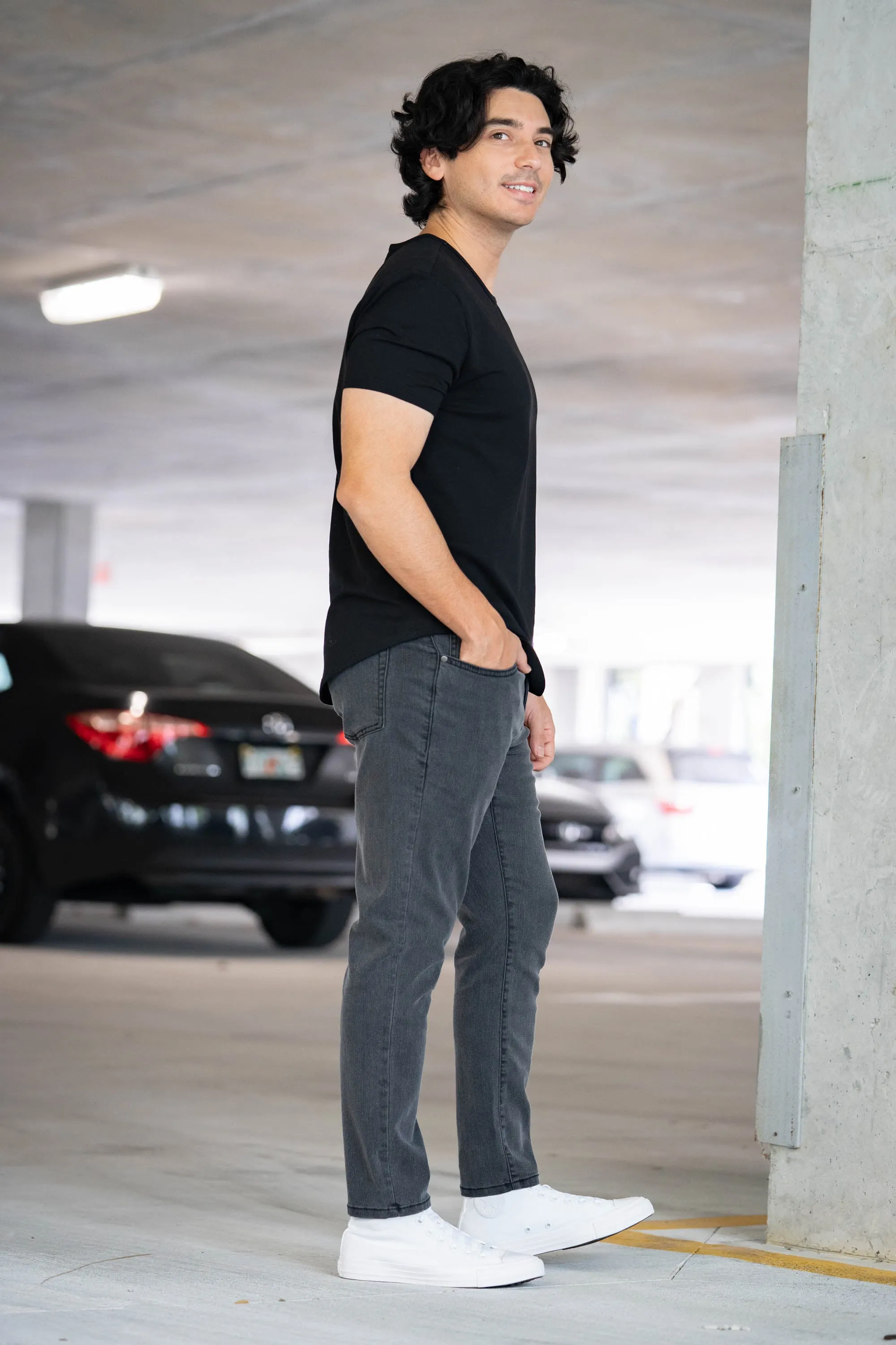 Core Extra Stretch Jeans Charcoal