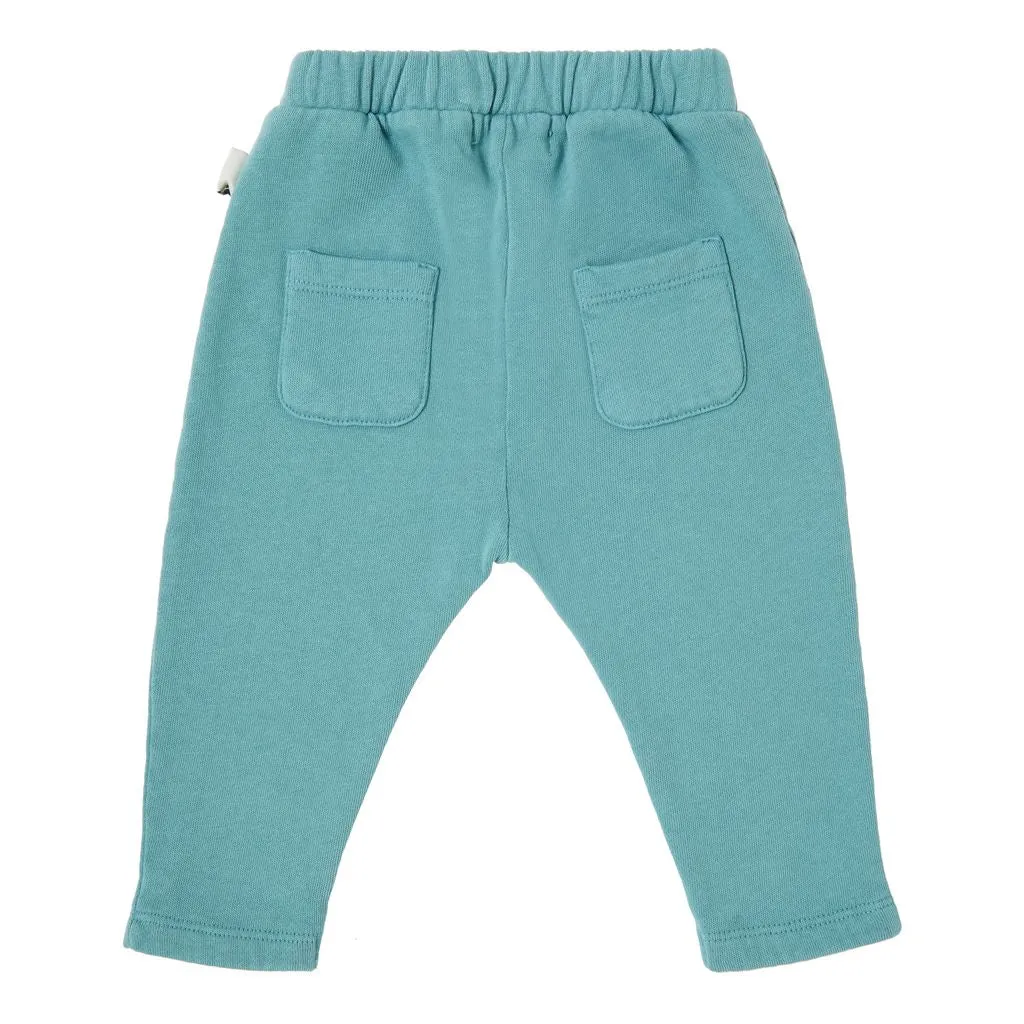 Dark Green Plush Baby Sweatpants