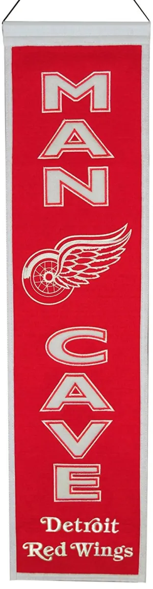 Detroit Red Wings Winning Streak Man Cave Wool Banner (8"x32")