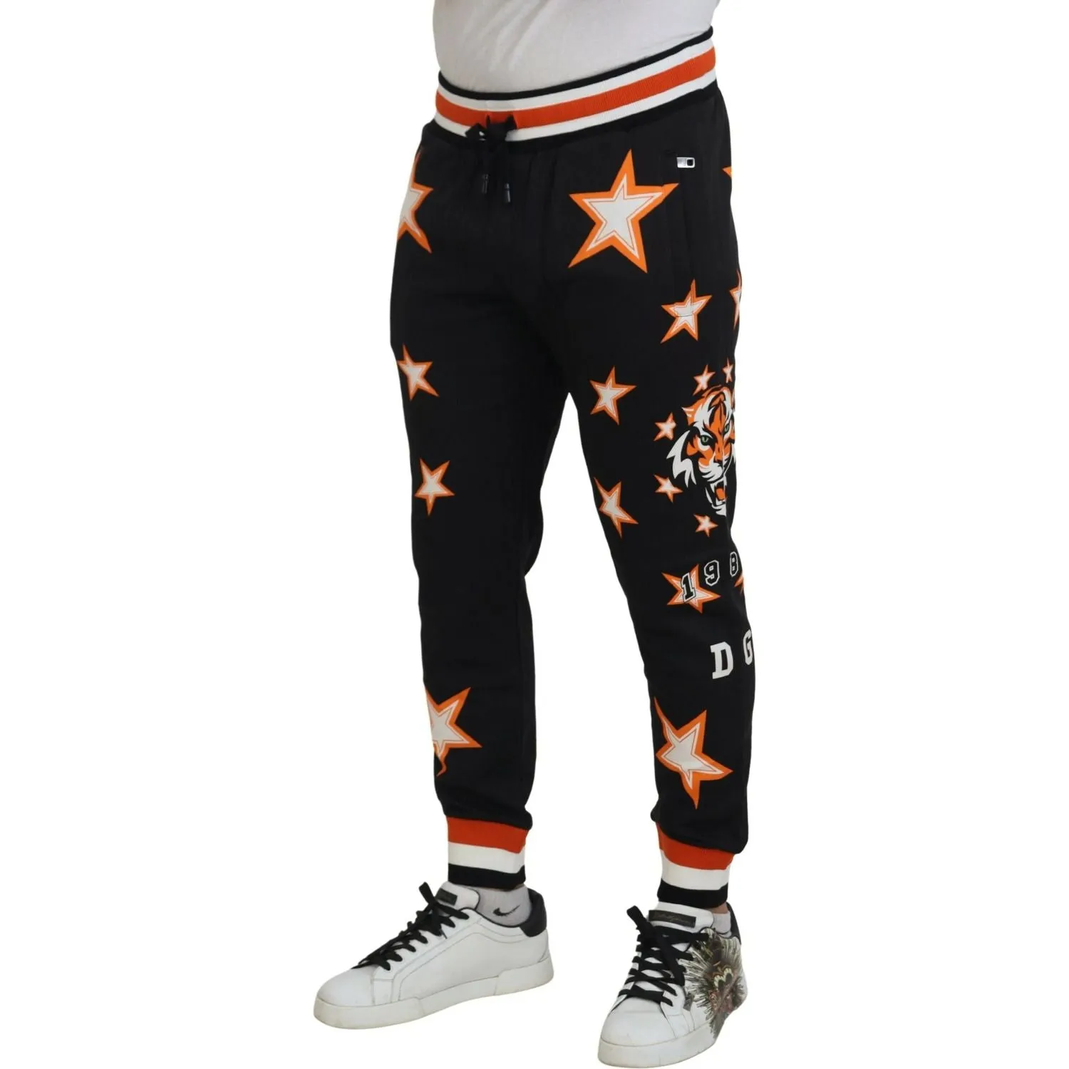 Dolce & Gabbana Elegant Black Star Casual Sweatpants