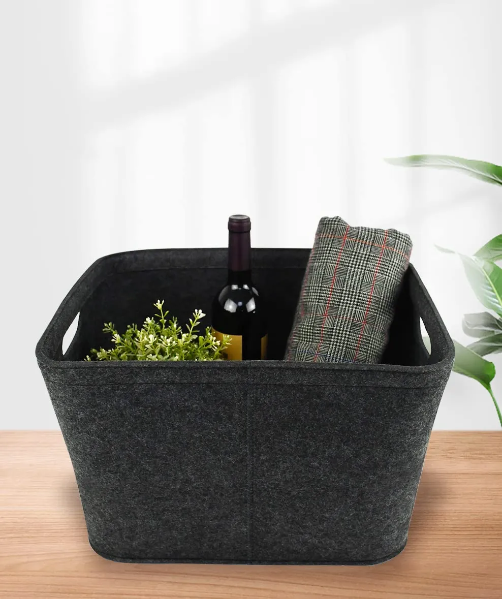 Felt Basket  Storage Bin For Organizing Shelves Linen, Closet