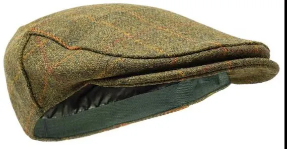 Hazy Blue Traditional Derby Tweed Flat Cap