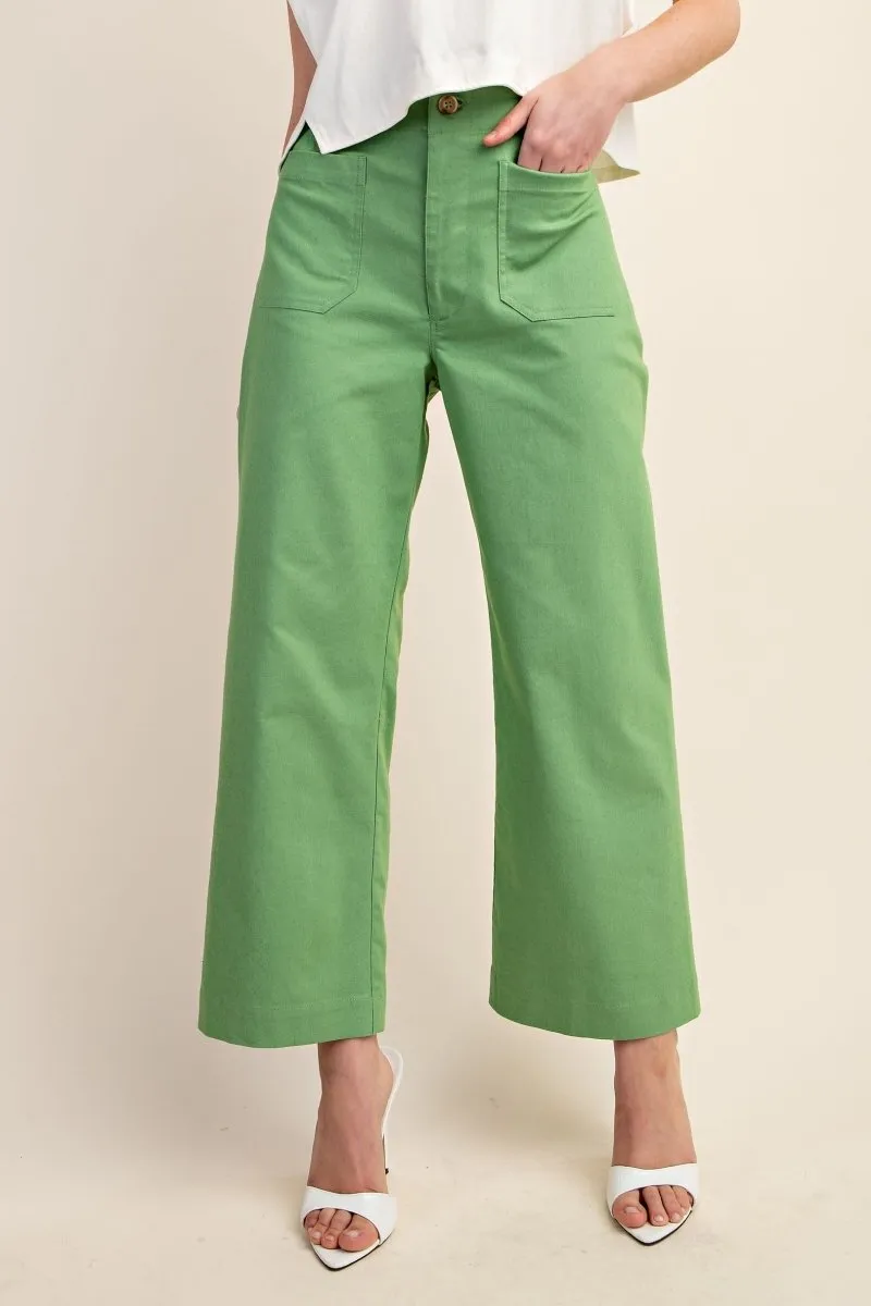 Keeley Cropped Pants | Apple Green