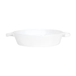 Lastra Handled Oval Baker - White