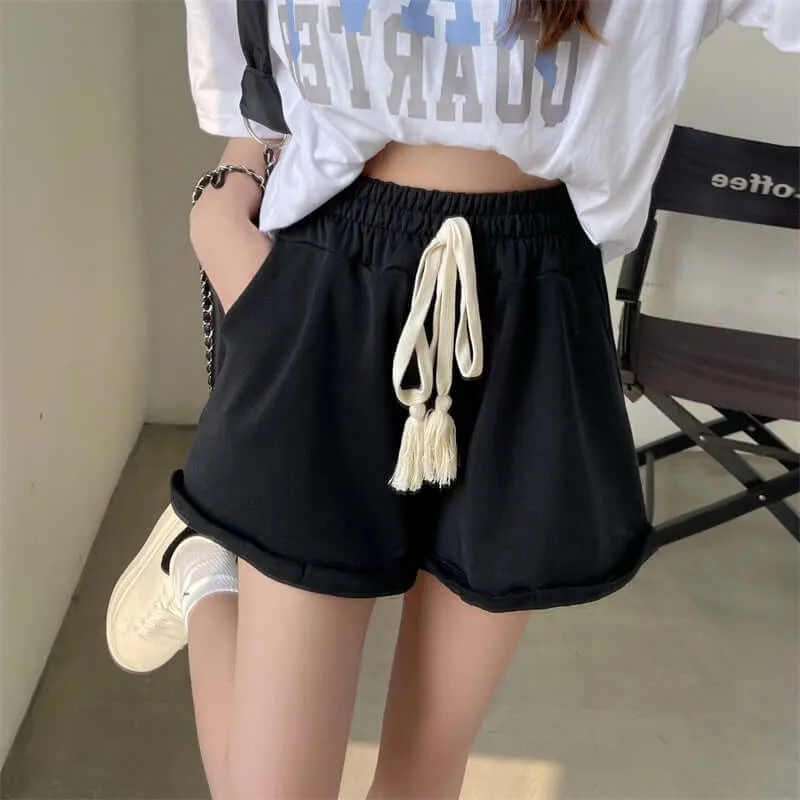 Look thin and tall! 2022 trendy summer high waist curly women's sports shorts