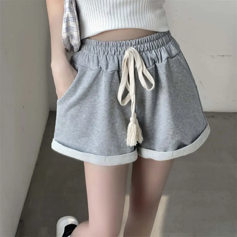 Look thin and tall! 2022 trendy summer high waist curly women's sports shorts