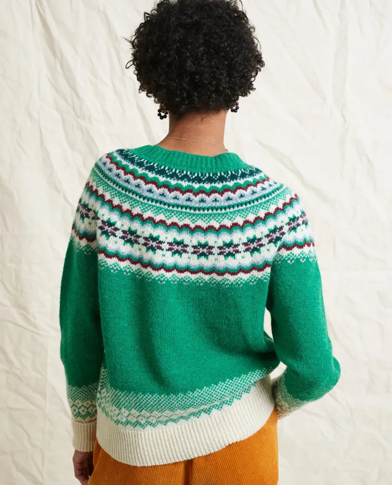 Lowie Caerphilly Fair Isle Green Knit