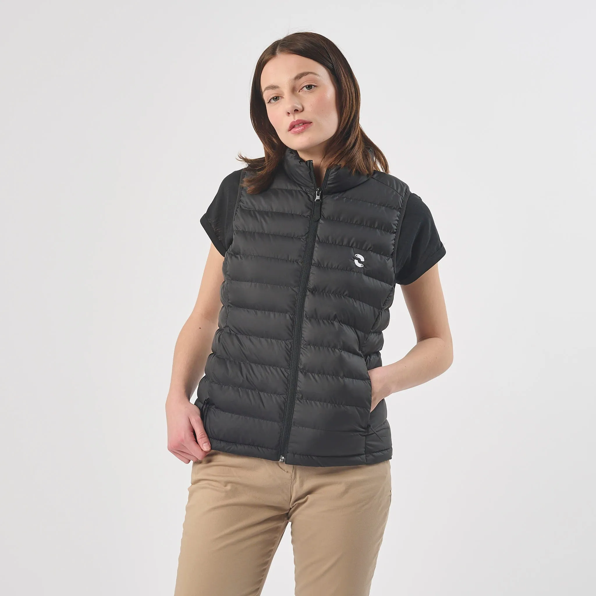 Omnitau Women's Recycled Slim Style Padded Gilet - Black