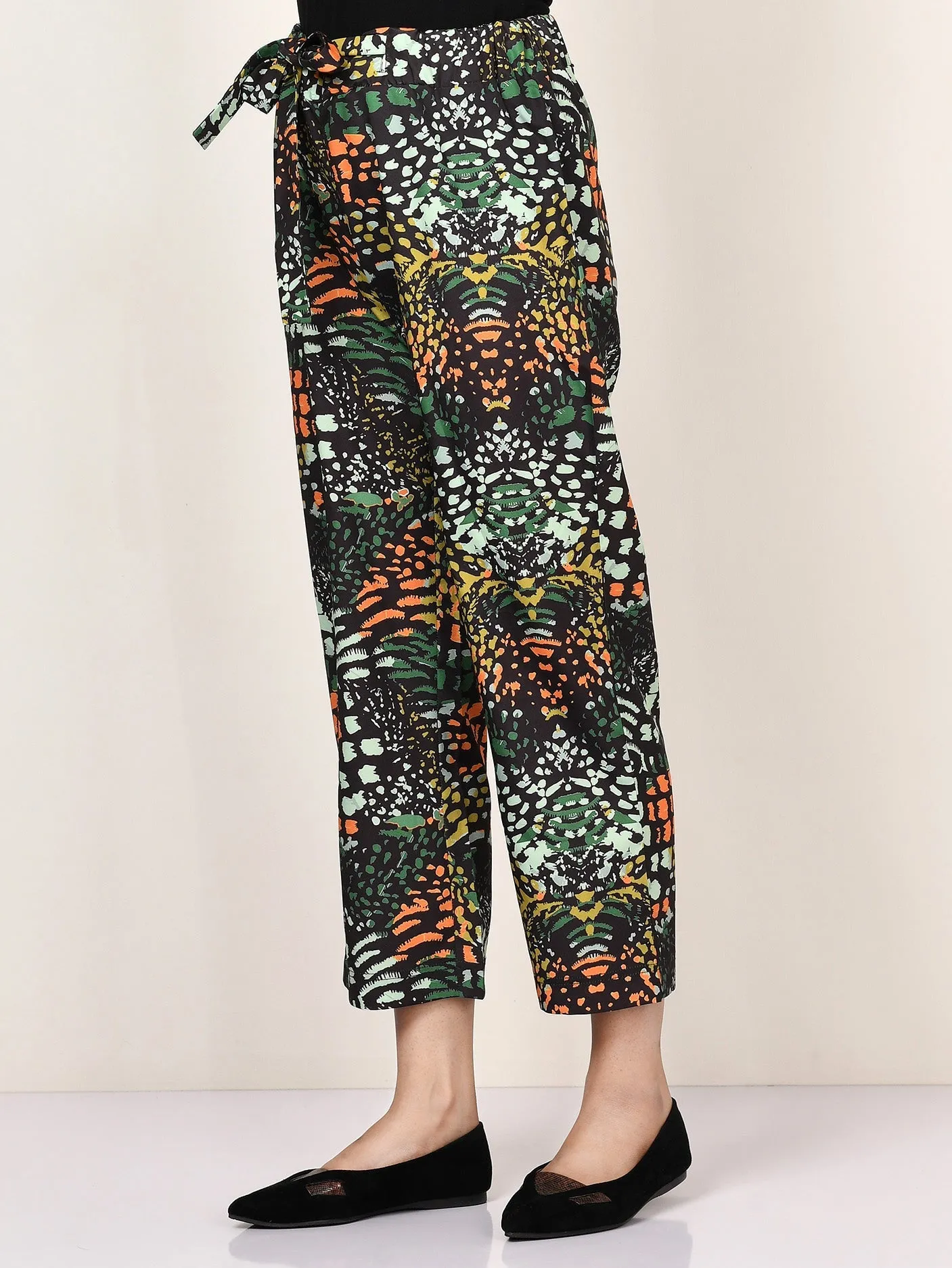 Printed Tie Knot Pants