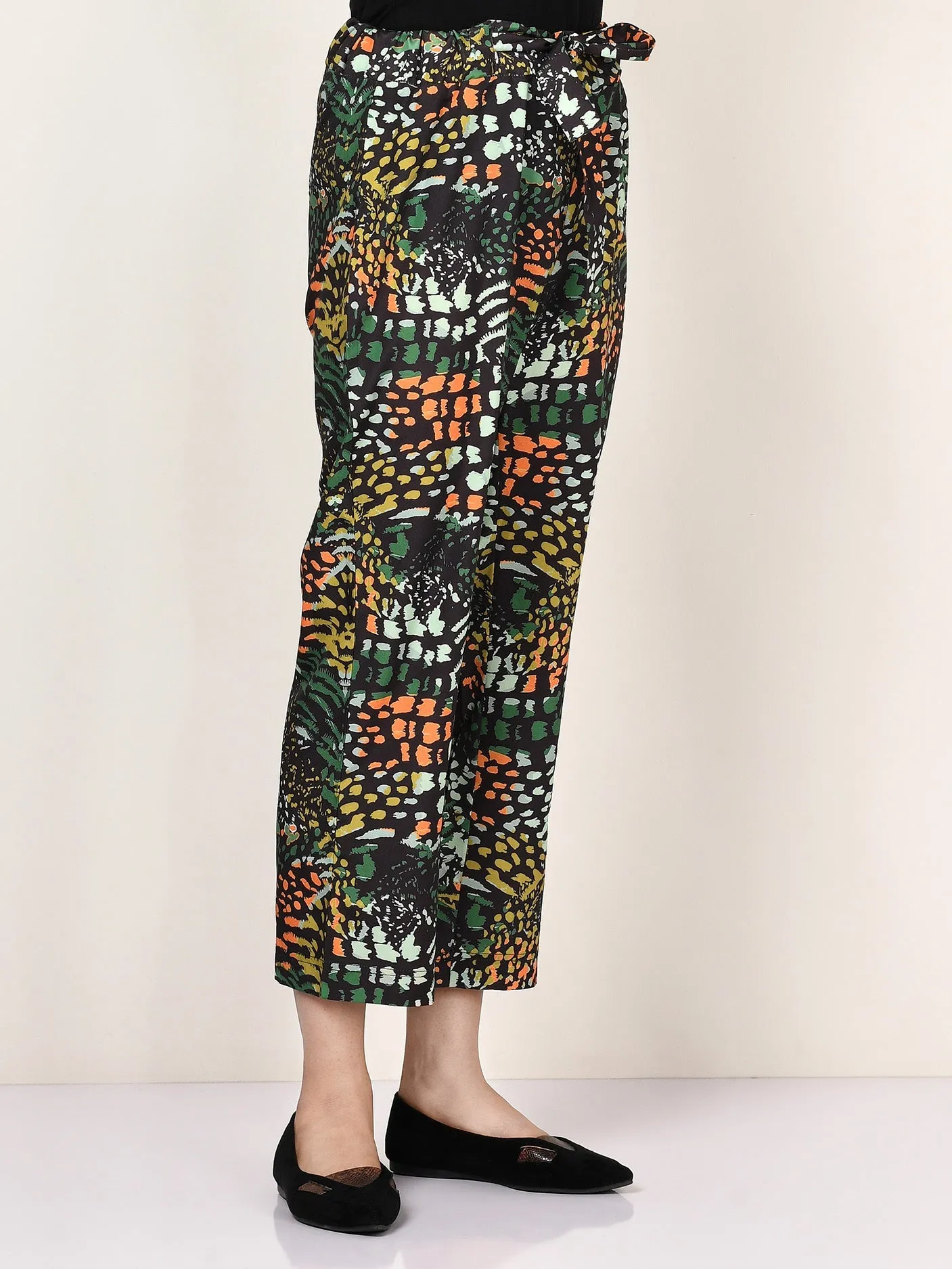 Printed Tie Knot Pants