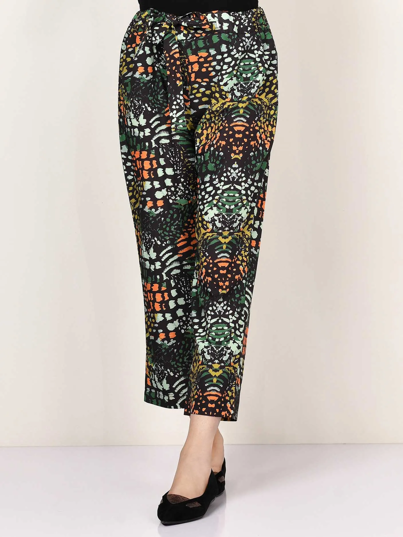 Printed Tie Knot Pants