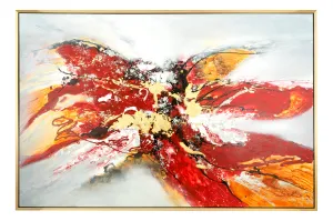 Red/Orange Hand Painted Canvas Wall Art