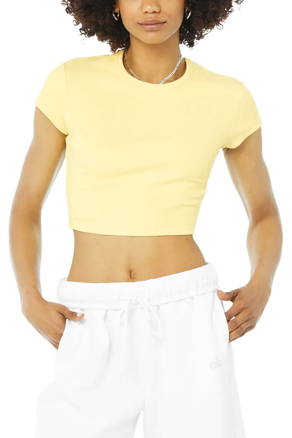 Ribbed Short Sleeve - Buttercup