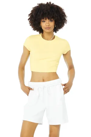 Ribbed Short Sleeve - Buttercup