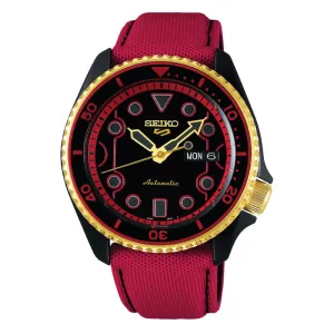 Seiko 5 Sports Automatic STREET FIGHTER V Limited Edition (Rush 'n' Blaze - KEN) Red Leather Strap Watch SRPF20K1 (LOCAL BUYERS ONLY)