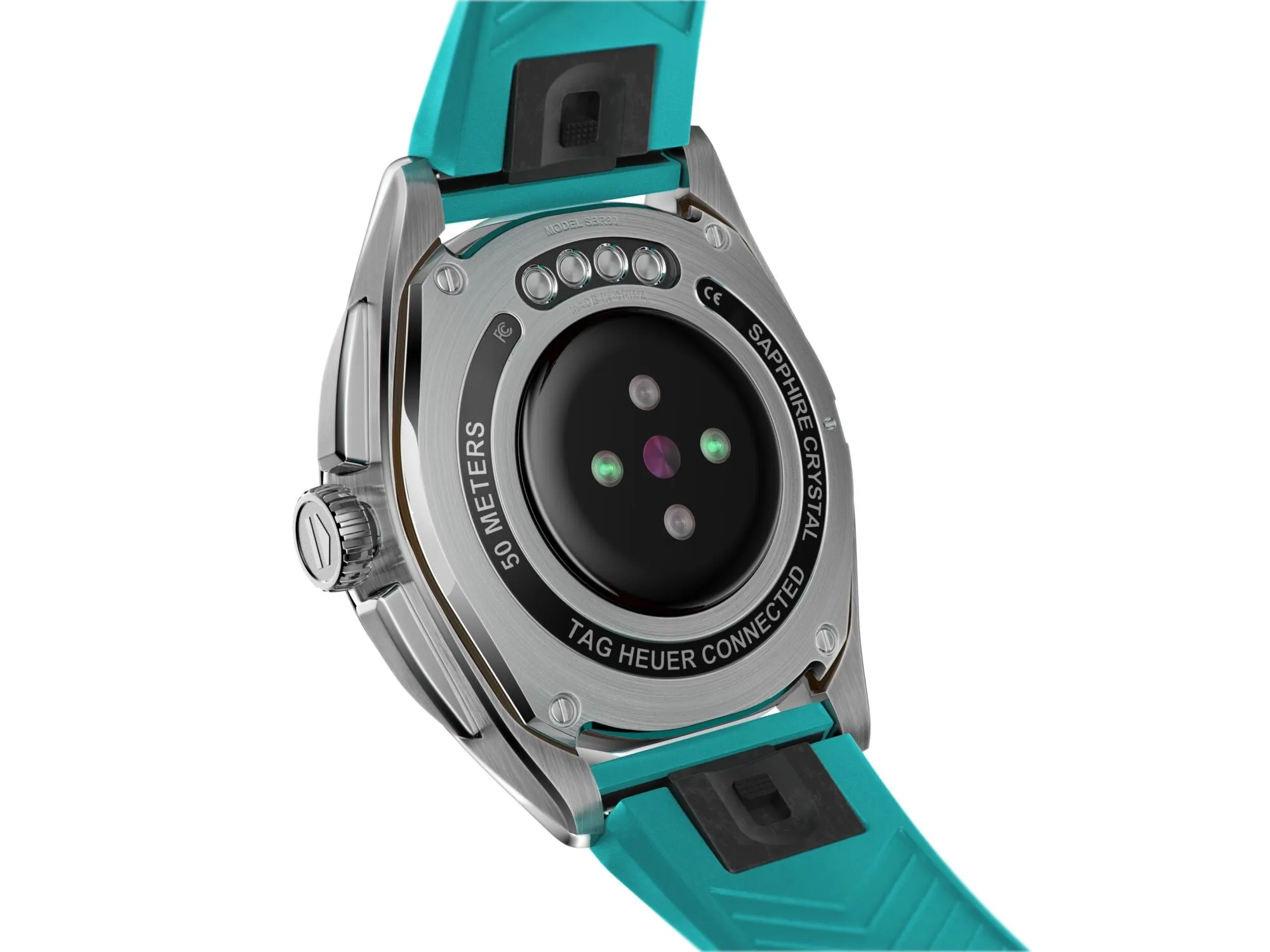 TH Watch Connected Calibre E4 42 Light Blue Rubber