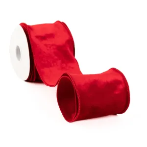 Velvet Ribbon 4 Inch - Red