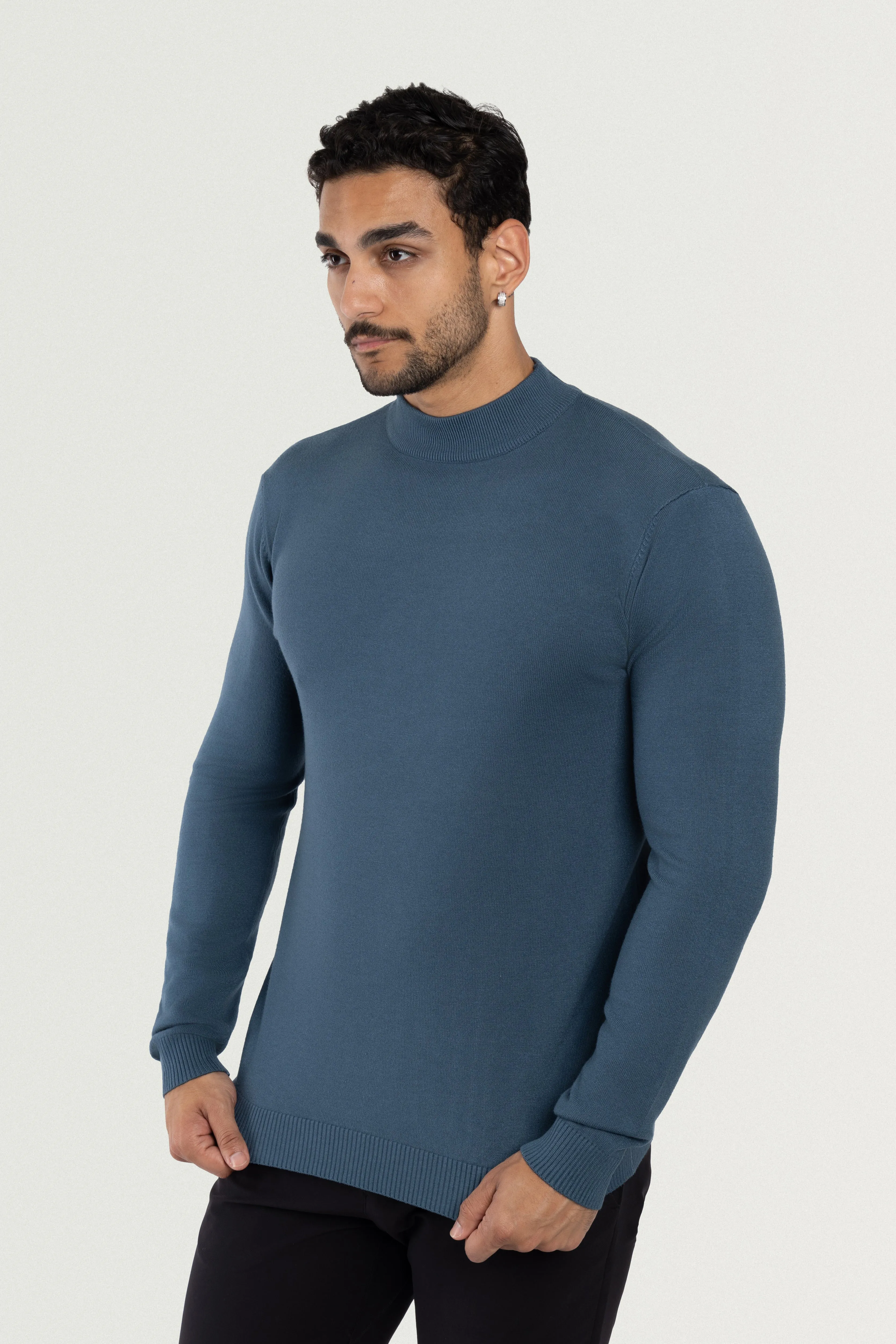 X RAY Men's Basic Casual Mockneck Sweater