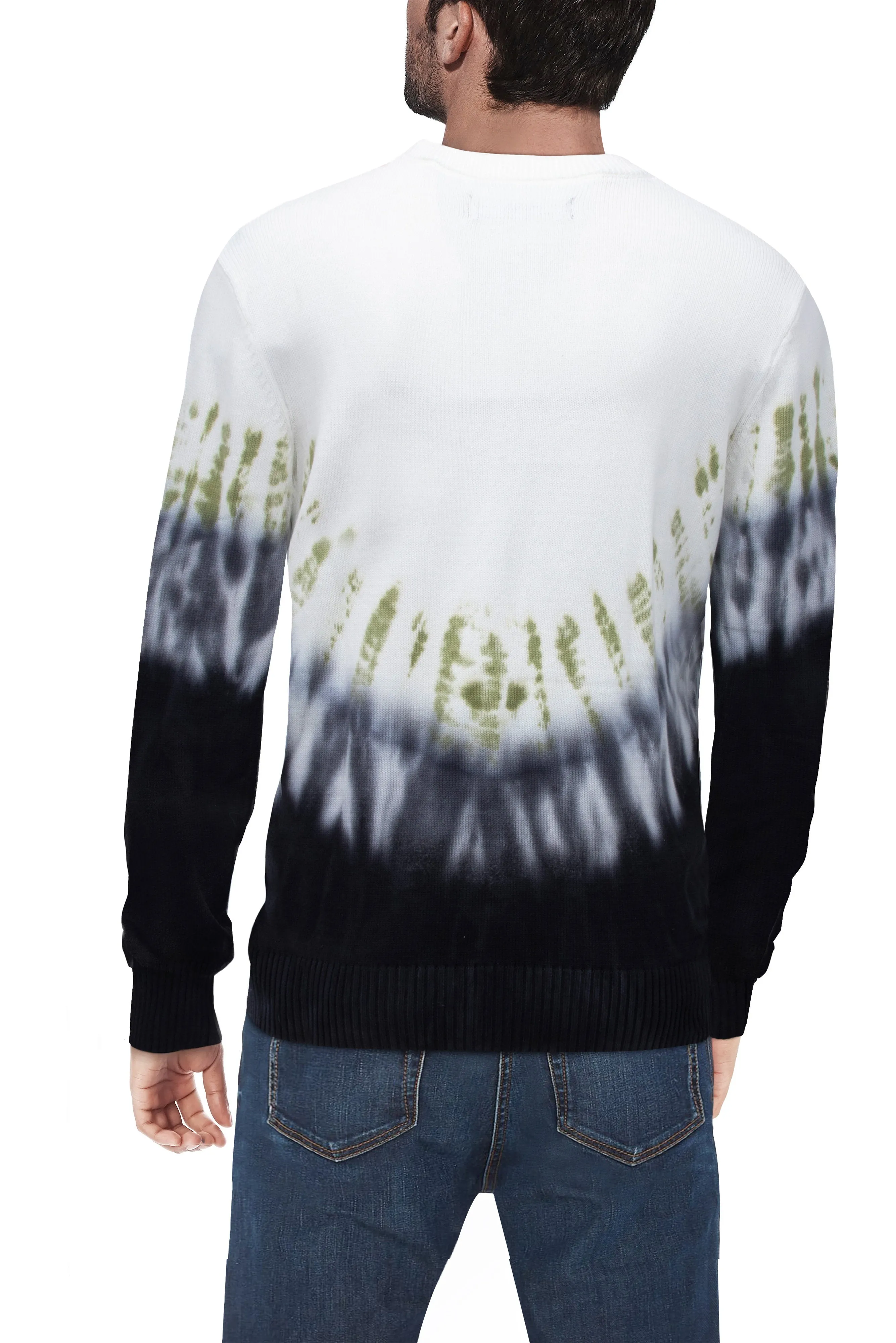 X RAY Men's Pullover Crewneck Tie Dye Fashion Sweater